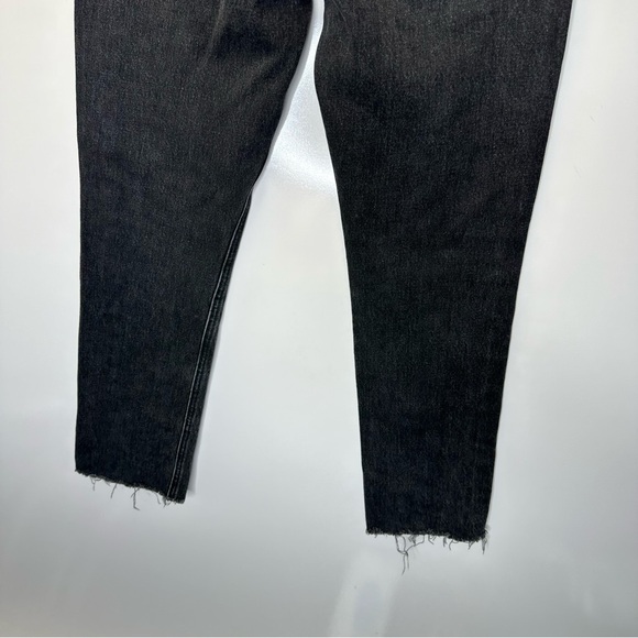 Frame Le Nik Straight Leg Jeans Distressed Black Size 26 - Picture 8 of 11